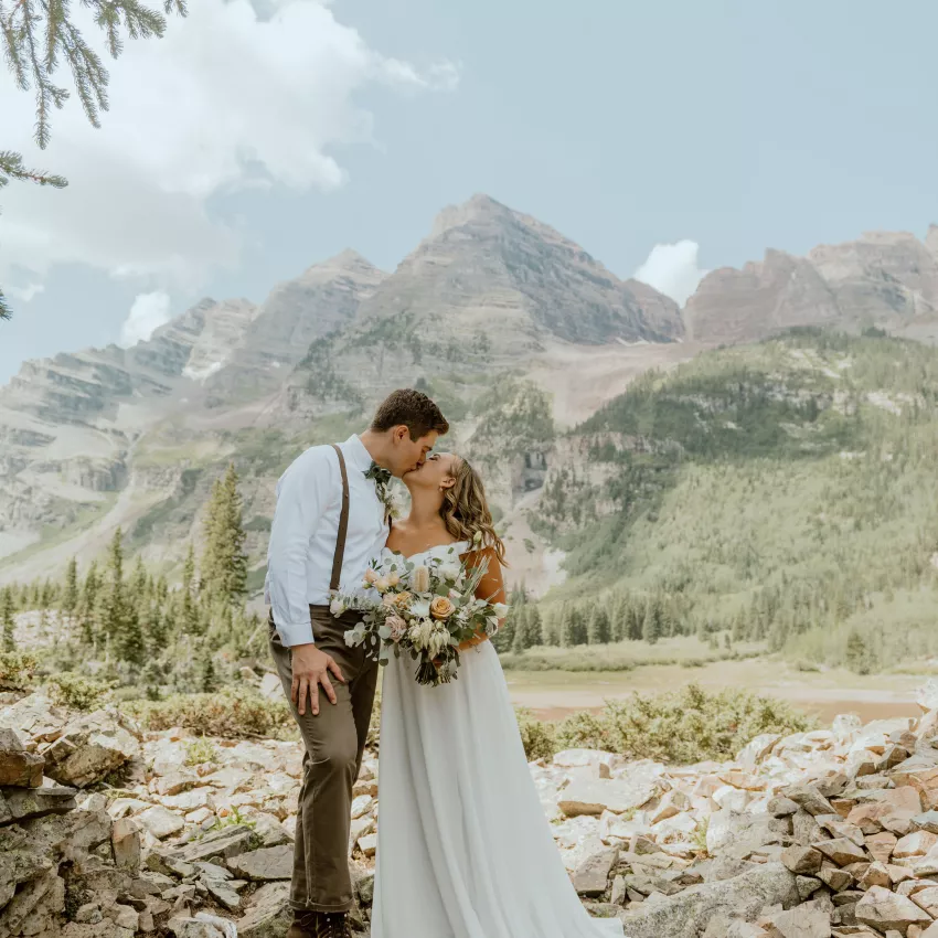 Bride & Groom Maroon Bells