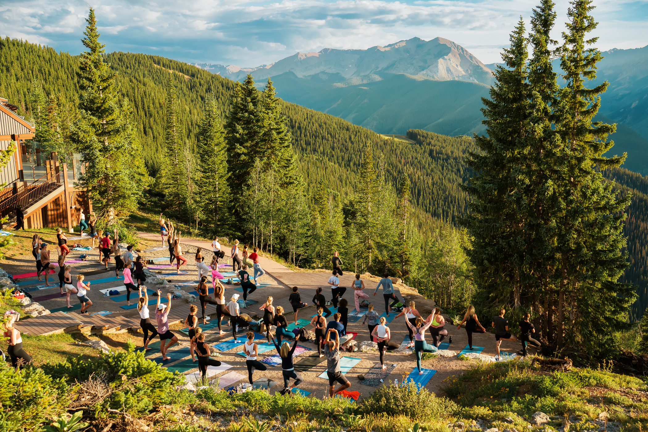Yoga on Aspen Mountain