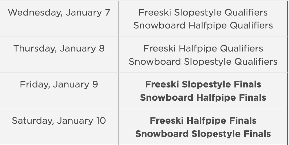 Toyota U.S. Grand Prix in Aspen Schedule