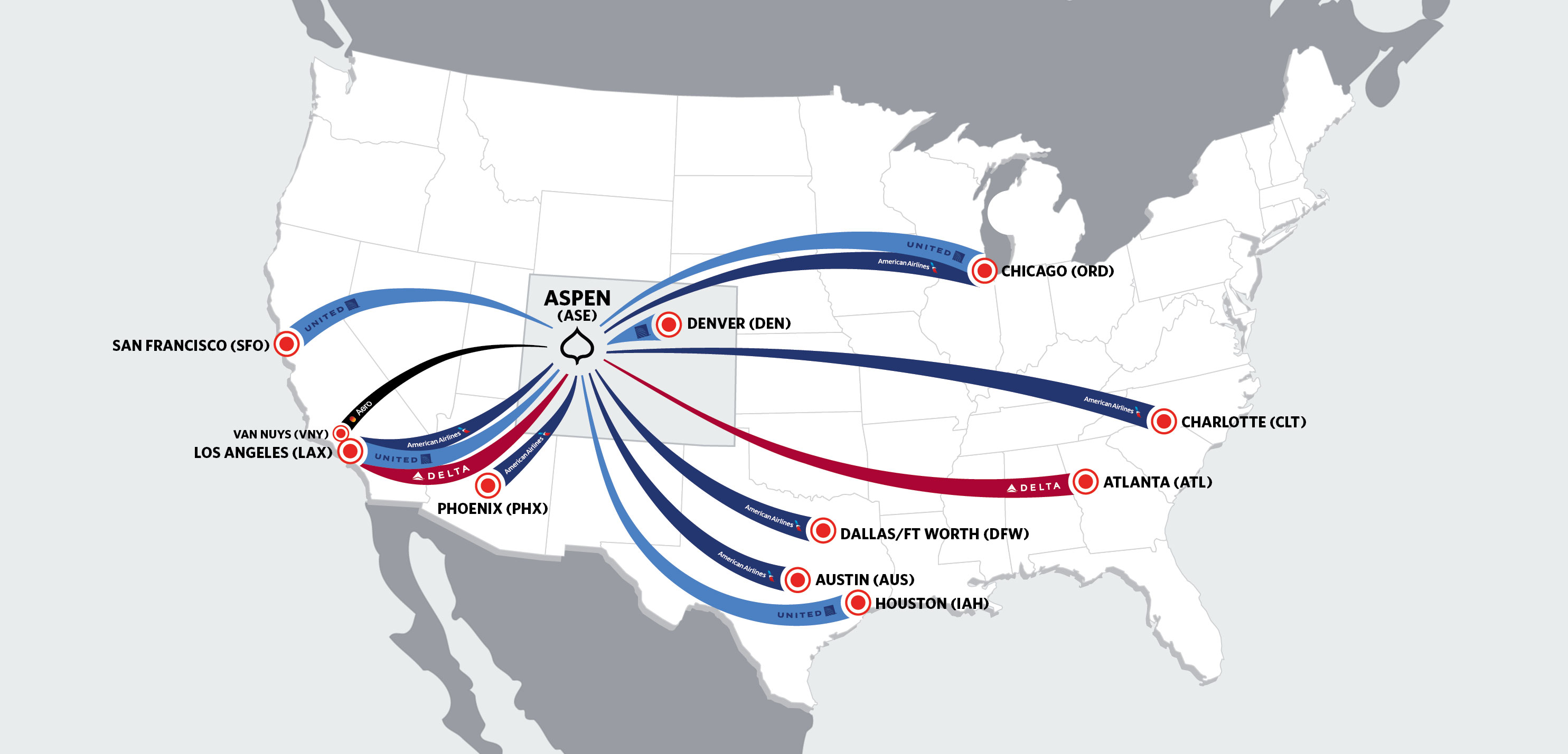 ASE Winter Flight Map