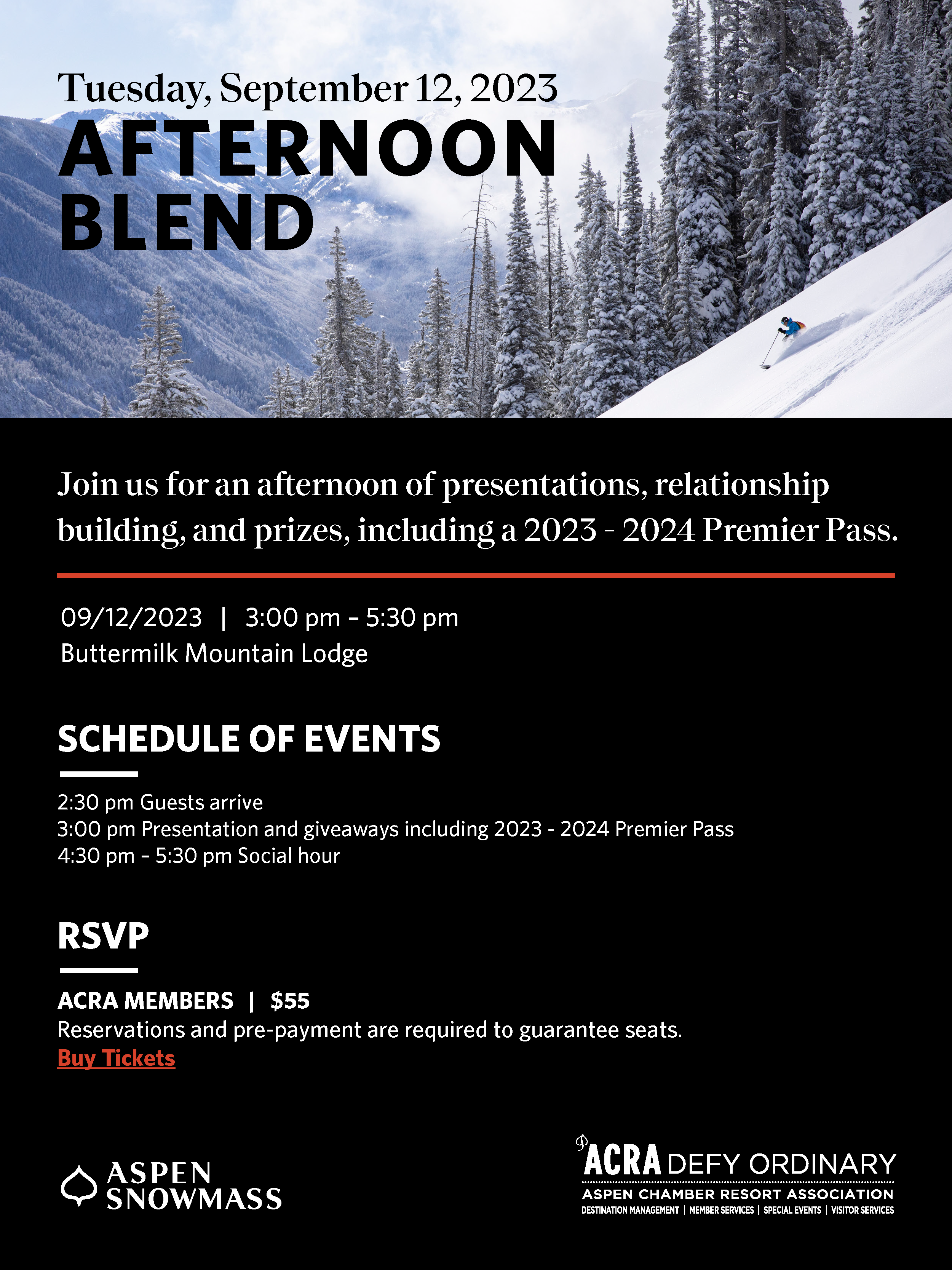 afternoon blend poster with event info