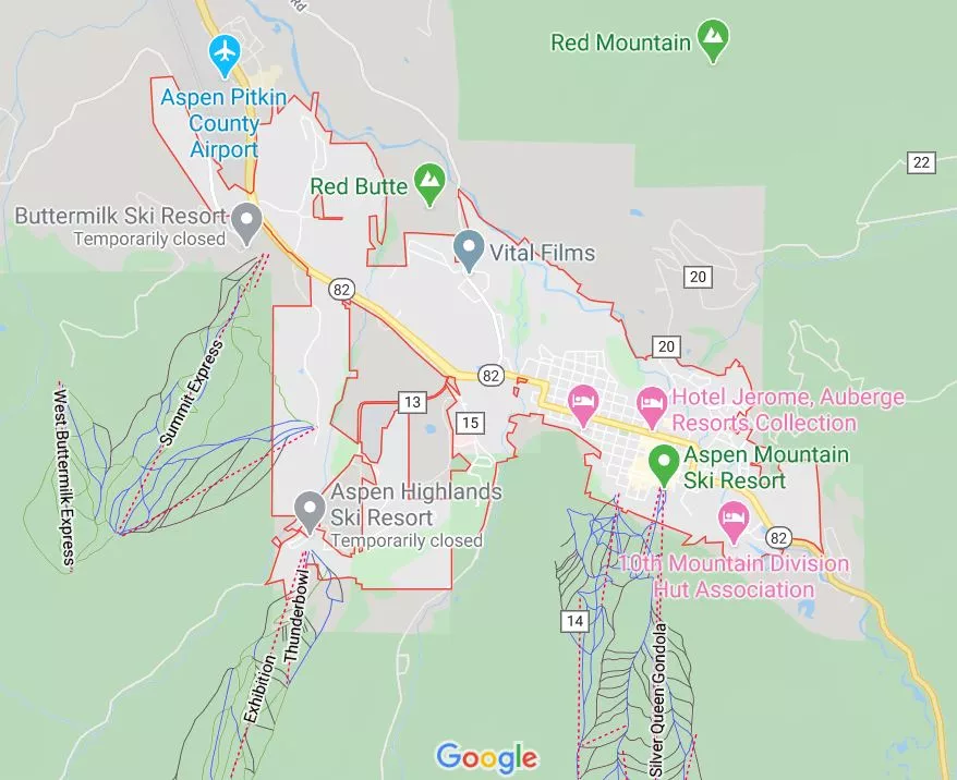 Google Map of Aspen