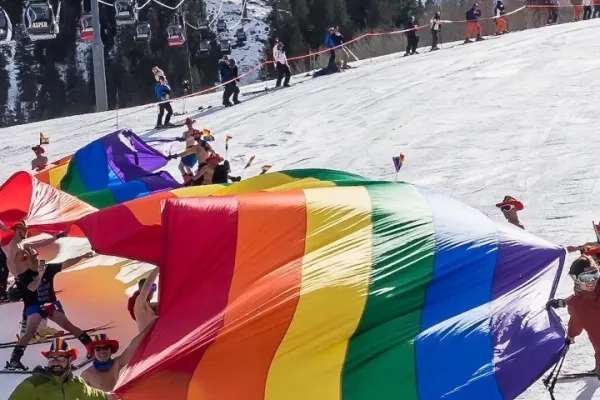 Aspen Gay Ski Week Ski Parade Flag