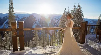 Winter Bride Sundeck Mountain Club