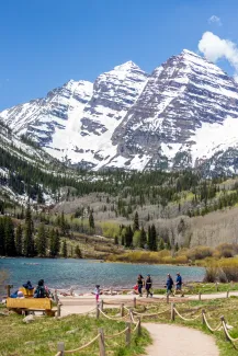 Maroon Bells in Spring