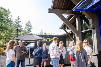the backyard networking at afternoon blend