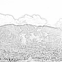 Aspen Mountain Coloring Page