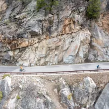 Road biking Independence Pass 