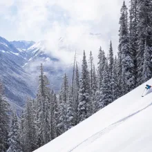 New Hero's Terrain on Aspen Mountain, skiing shot