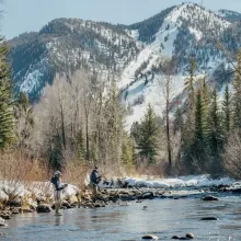 Adult Watercolor: Winter River Landscape