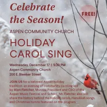 Holiday Carol Sing with Alan Fletcher