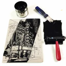 Creative Happy Hour: Linoleum Block Printing
